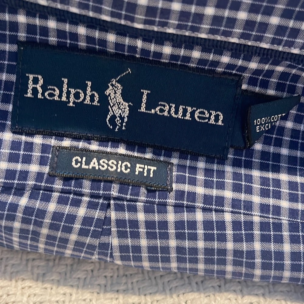 Ralph’s Lauren Navy Button Up Dress Shirt